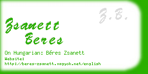 zsanett beres business card